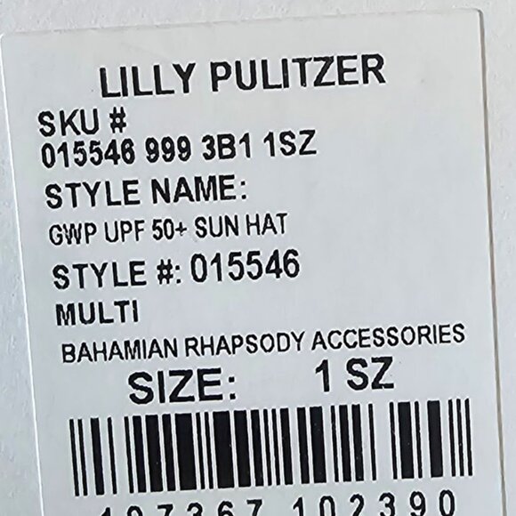 Lilly Pulitzer Reversible UPF 50+ Sun Hat Floral/Orange NWT - Picture 5 of 5